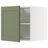 METOD top cabinet for fridge/freezer, white/Axstad grey-green, 60x60 cm