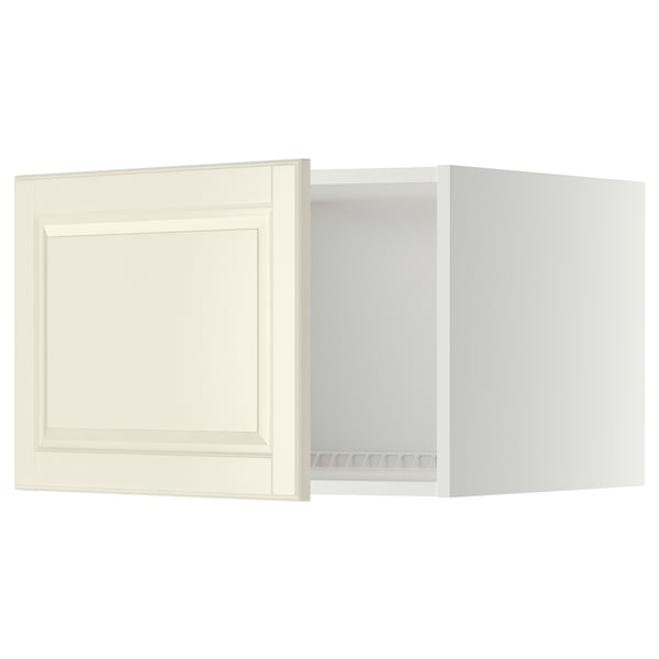 METOD top cabinet for fridge/freezer, white/Bodbyn off-white, 60x40 cm