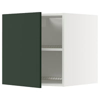 METOD top cabinet for fridge/freezer, white/Havstorp deep green, 60x60 cm