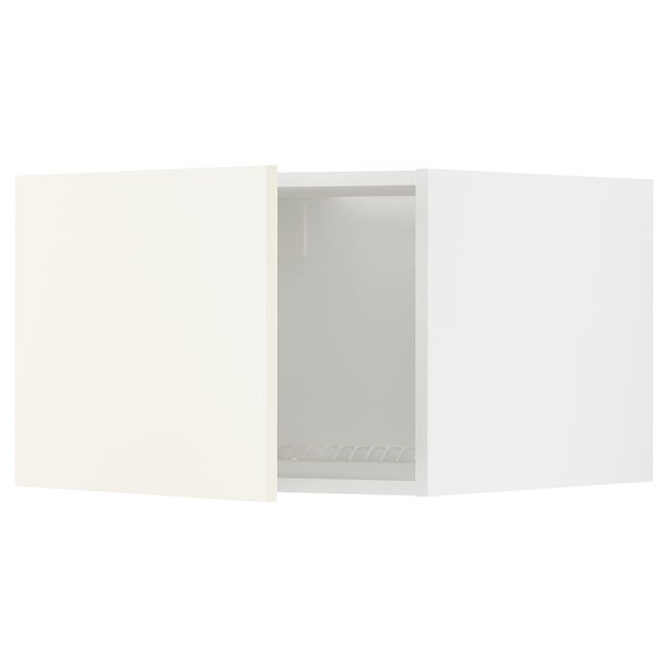 METOD top cabinet for fridge/freezer, white/Vallstena white, 60x40 cm