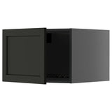 METOD top cabinet for fridge/freezer, black-grey/Lerhyttan black stained, 60x40 cm