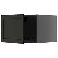 METOD top cabinet for fridge/freezer, black-grey/Lerhyttan black stained, 60x40 cm