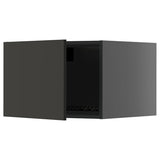 METOD top cabinet for fridge/freezer, black-grey/Nickebo matt anthracite, 60x40 cm