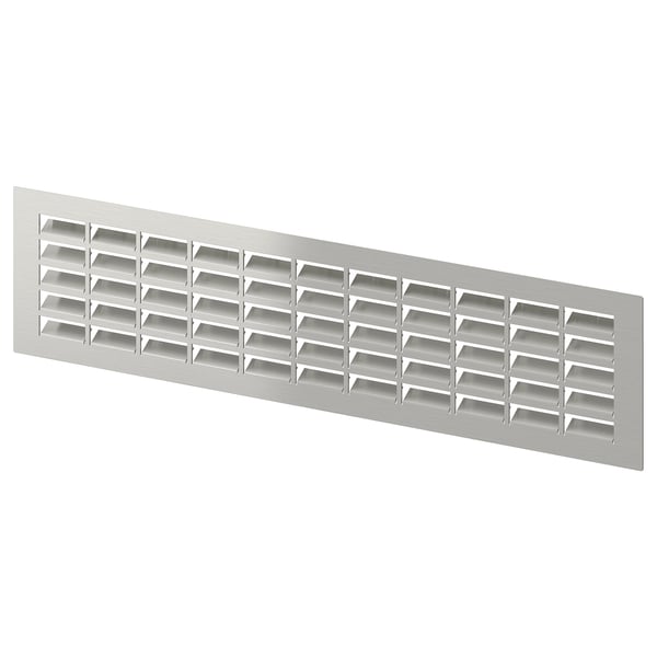 METOD ventilation grille, stainless steel, 43.0x9.5 cm