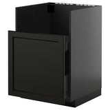 METOD / KNIVSHULT base cab f TALLSJÖN sink, black-grey/Lerhyttan black stained, 60x60 cm