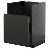 METOD / KNIVSHULT base cab f TALLSJÖN sink, black-grey/Upplöv matt anthracite, 60x60 cm