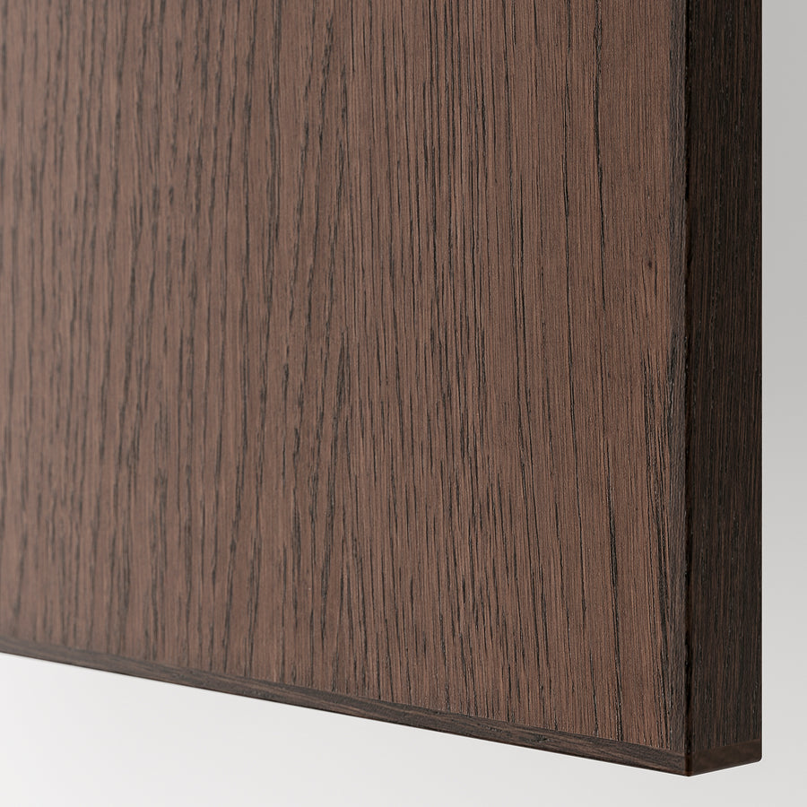 METOD / KNIVSHULT high cabinet f built-in appliances, black-grey/Sinarp brown, 60x60x220 cm