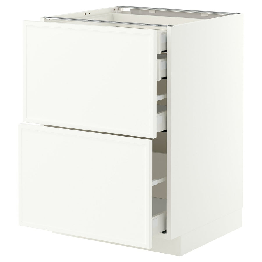 METOD / MAXIMERA base cb 2 frnts/2 low/1 md/1 hi drw, white/Aspudden matt white, 60x60 cm