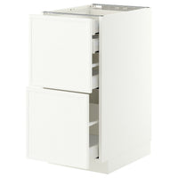 METOD / MAXIMERA base cb 2 frnts/2 low/1 md/1 hi drw, white/Aspudden matt white, 40x60 cm