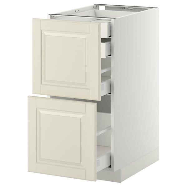 METOD / MAXIMERA base cb 2 frnts/2 low/1 md/1 hi drw, white/Bodbyn off-white, 40x60 cm