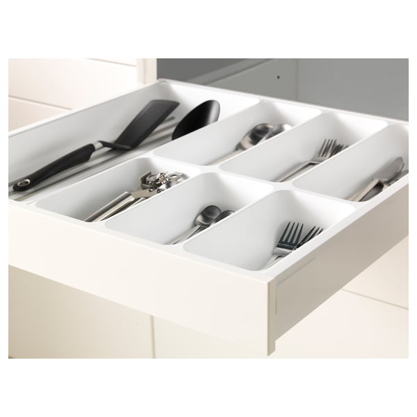 METOD / MAXIMERA base cb 2 frnts/2 low/1 md/1 hi drw, white/Bodbyn off-white, 60x60 cm
