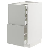 METOD / MAXIMERA base cb 2 frnts/2 low/1 md/1 hi drw, white/Havstorp light grey, 40x60 cm