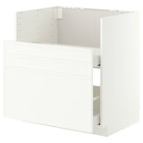 METOD / MAXIMERA base cab f TALLSJÖN sink, white/Aspudden matt white, 80x60 cm