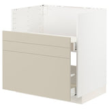 METOD / MAXIMERA base cab f TALLSJÖN sink, white/Havstorp beige, 80x60 cm