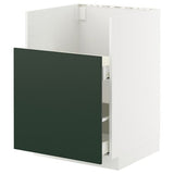 METOD / MAXIMERA base cab f TALLSJÖN sink, white/Havstorp deep green, 60x60 cm