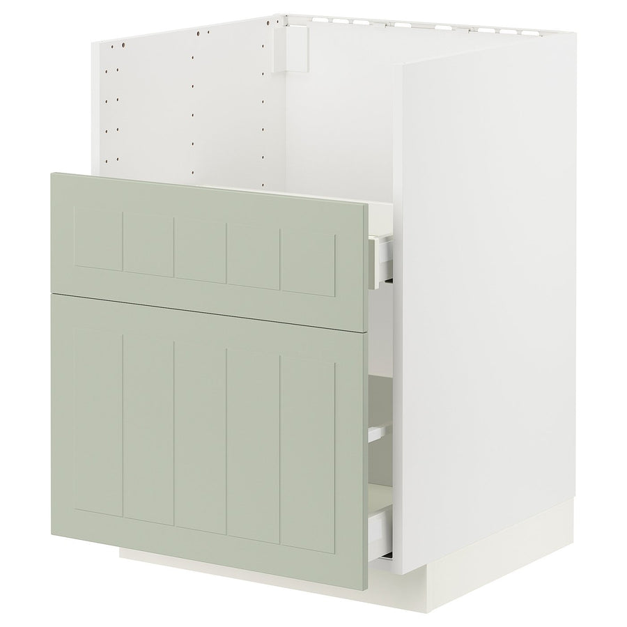 METOD / MAXIMERA base cab f TALLSJÖN sink, white/Stensund light green, 60x60 cm