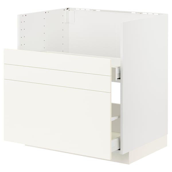 METOD / MAXIMERA base cab f TALLSJÖN sink, white/Vallstena white, 80x60 cm