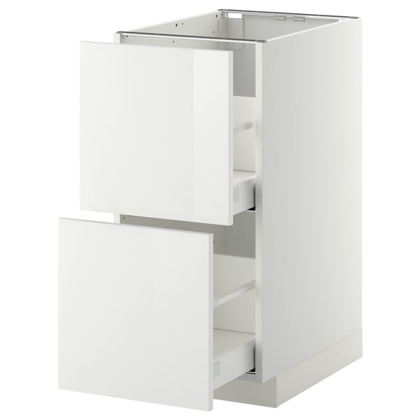 METOD / MAXIMERA base cb 2 fronts/2 high drawers, white/Ringhult white, 40x60 cm