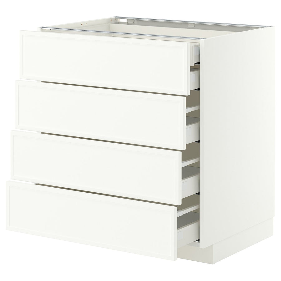 METOD / MAXIMERA base cb 4 frnts/2 low/3 md drwrs, white/Aspudden matt white, 80x60 cm
