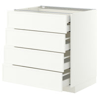 METOD / MAXIMERA base cb 4 frnts/2 low/3 md drwrs, white/Aspudden matt white, 80x60 cm