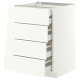 METOD / MAXIMERA base cb 4 frnts/2 low/3 md drwrs, white/Aspudden matt white, 60x60 cm