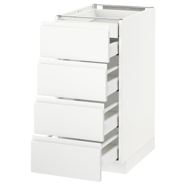 METOD / MAXIMERA base cb 4 frnts/2 low/3 md drwrs, white/Voxtorp matt white, 40x60 cm