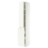 METOD / MAXIMERA hc w p-o func 3drw/1dr/2shlv, white/Aspudden matt white, 40x60x240 cm