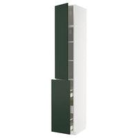 METOD / MAXIMERA hc w p-o func 3drw/1dr/2shlv, white/Havstorp deep green, 40x60x240 cm