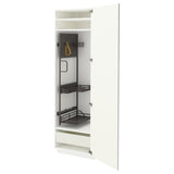METOD / MAXIMERA high cabinet with cleaning interior, white/Vallstena white, 60x60x200 cm