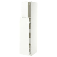METOD / MAXIMERA hc w p-o func 1dr/4drw, white/Aspudden matt white, 40x60x200 cm
