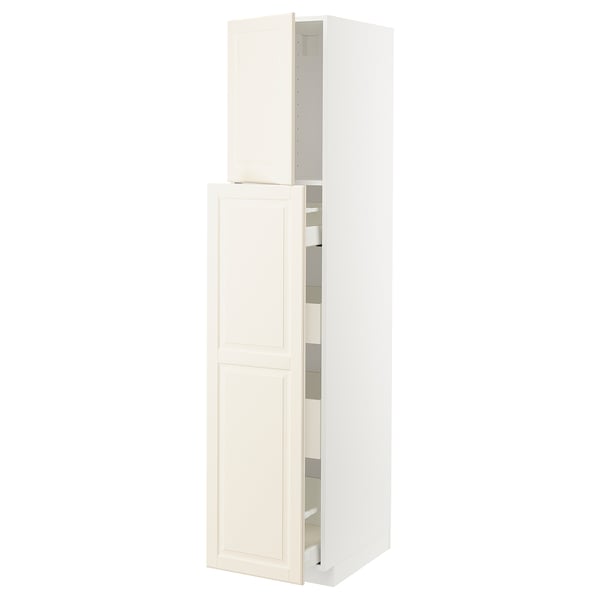 METOD / MAXIMERA hc w p-o func 1dr/4drw, white/Bodbyn off-white, 40x60x200 cm