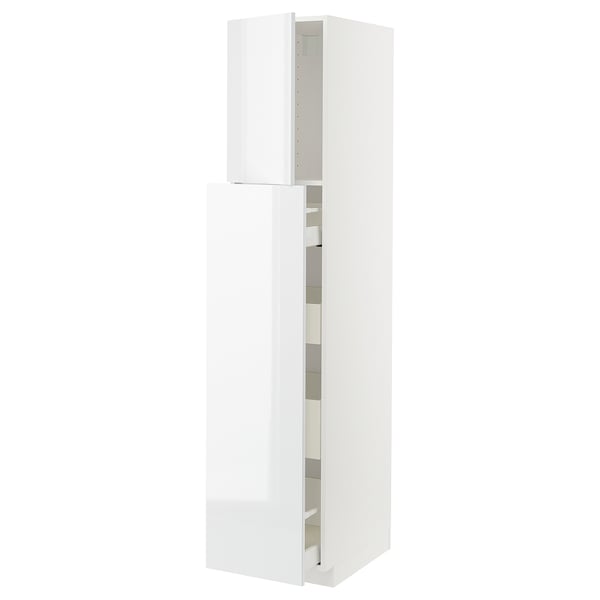 METOD / MAXIMERA hc w p-o func 1dr/4drw, white/Ringhult white, 40x60x200 cm