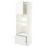 METOD / MAXIMERA high cabinet f built-in appliances, white Enköping/white wood effect, 60x60x200 cm