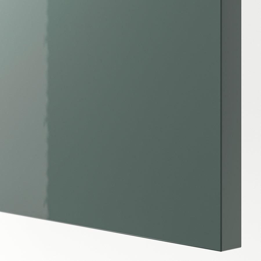 METOD / MAXIMERA high cabinet f built-in appliances, white/Kallarp high-gloss dark grey-green, 60.0x240.0x60.0 cm