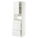 METOD / MAXIMERA high cabinet f built-in appliances, white/Ringhult white, 60x60x220 cm