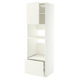 METOD / MAXIMERA high cabinet f built-in appliances, white/Vallstena white, 60x60x200 cm