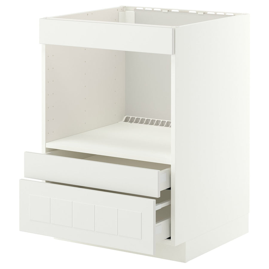 METOD / MAXIMERA base cabinet f built-in appliances, white/Stensund white, 60x60 cm