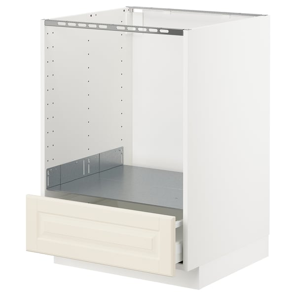 METOD / MAXIMERA base cabinet for oven with drawer, white/Bodbyn off-white, 60x60 cm