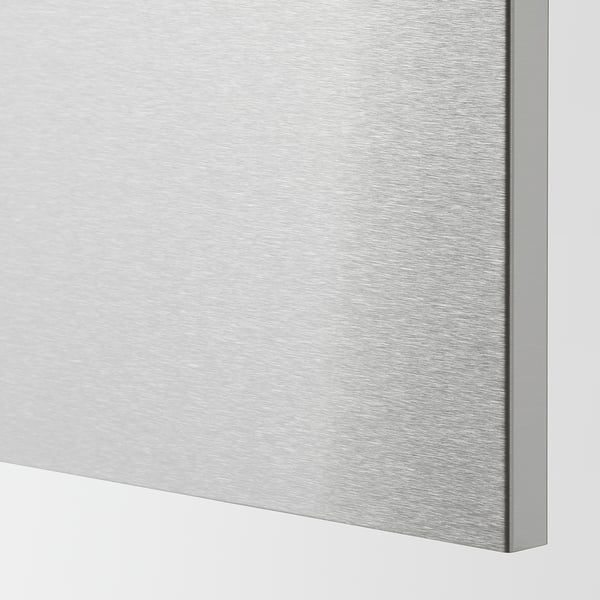 METOD / MAXIMERA base cab f sink+3 fronts/2 drawers, white/Vårsta stainless steel, 60x60 cm