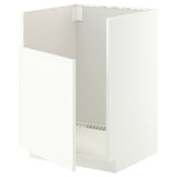 METOD base cab f TALLSJÖN sink, white/Aspudden matt white, 60x60 cm