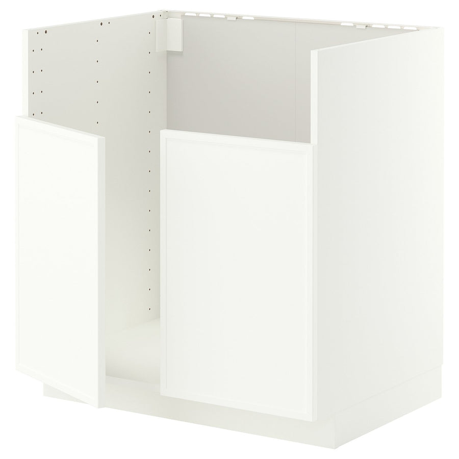 METOD base cab f TALLSJÖN sink, white/Aspudden matt white, 80x60 cm