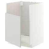 METOD base cab f TALLSJÖN sink, white/Aspudden light grey, 60x60 cm