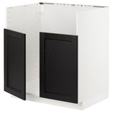 METOD base cab f TALLSJÖN sink, white/Lerhyttan black stained, 80x60 cm