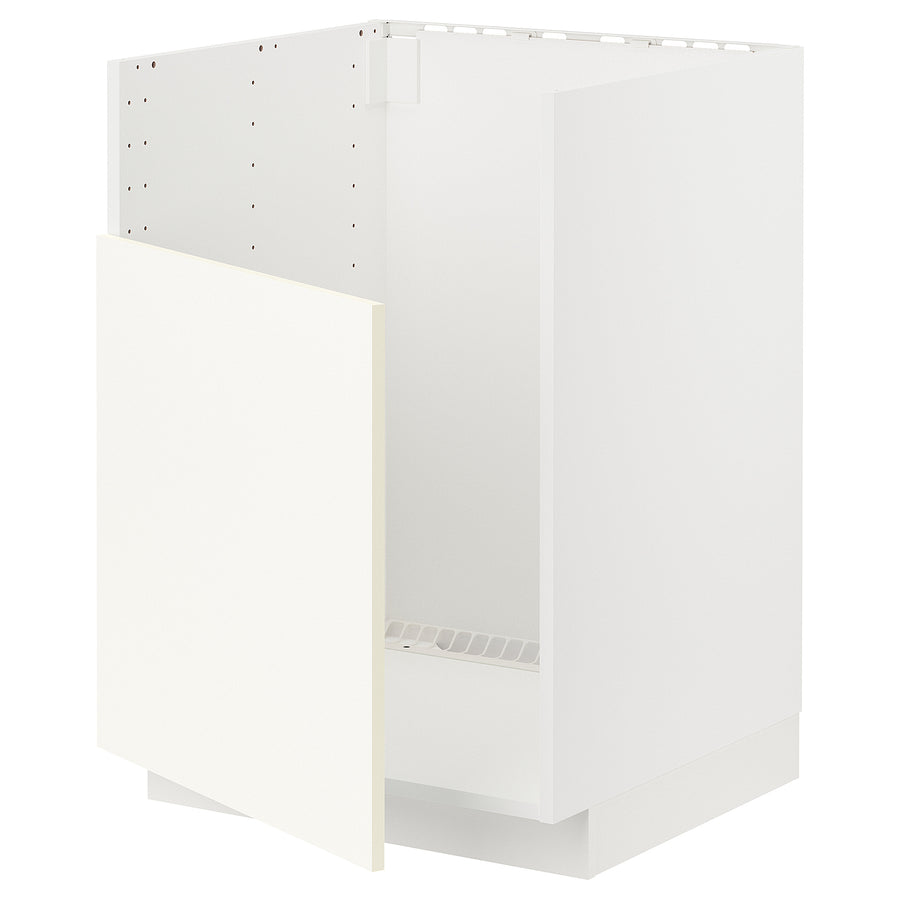 METOD base cab f TALLSJÖN sink, white/Vallstena white, 60x60 cm