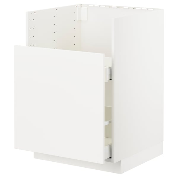 METOD base cab f TALLSJÖN sink, white/Veddinge white, 60x60 cm
