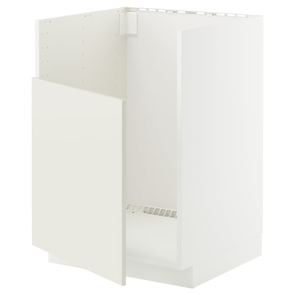 METOD base cab f TALLSJÖN sink, white/Veddinge white, 60x60 cm