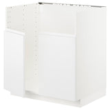 METOD base cab f TALLSJÖN sink, white/Voxtorp matt white, 80x60 cm