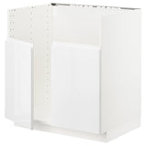 METOD base cab f TALLSJÖN sink, white/Voxtorp high-gloss/white, 80x60 cm