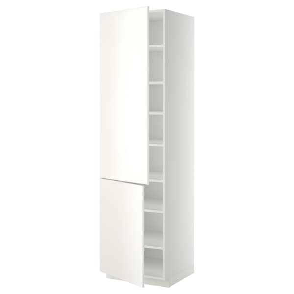 Ikea METOD - High cabinet with shelves/2 doors, white/Veddinge white, 60x60x220 cm