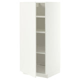 METOD high cabinet with shelves, white/Aspudden matt white, 60x60x140 cm